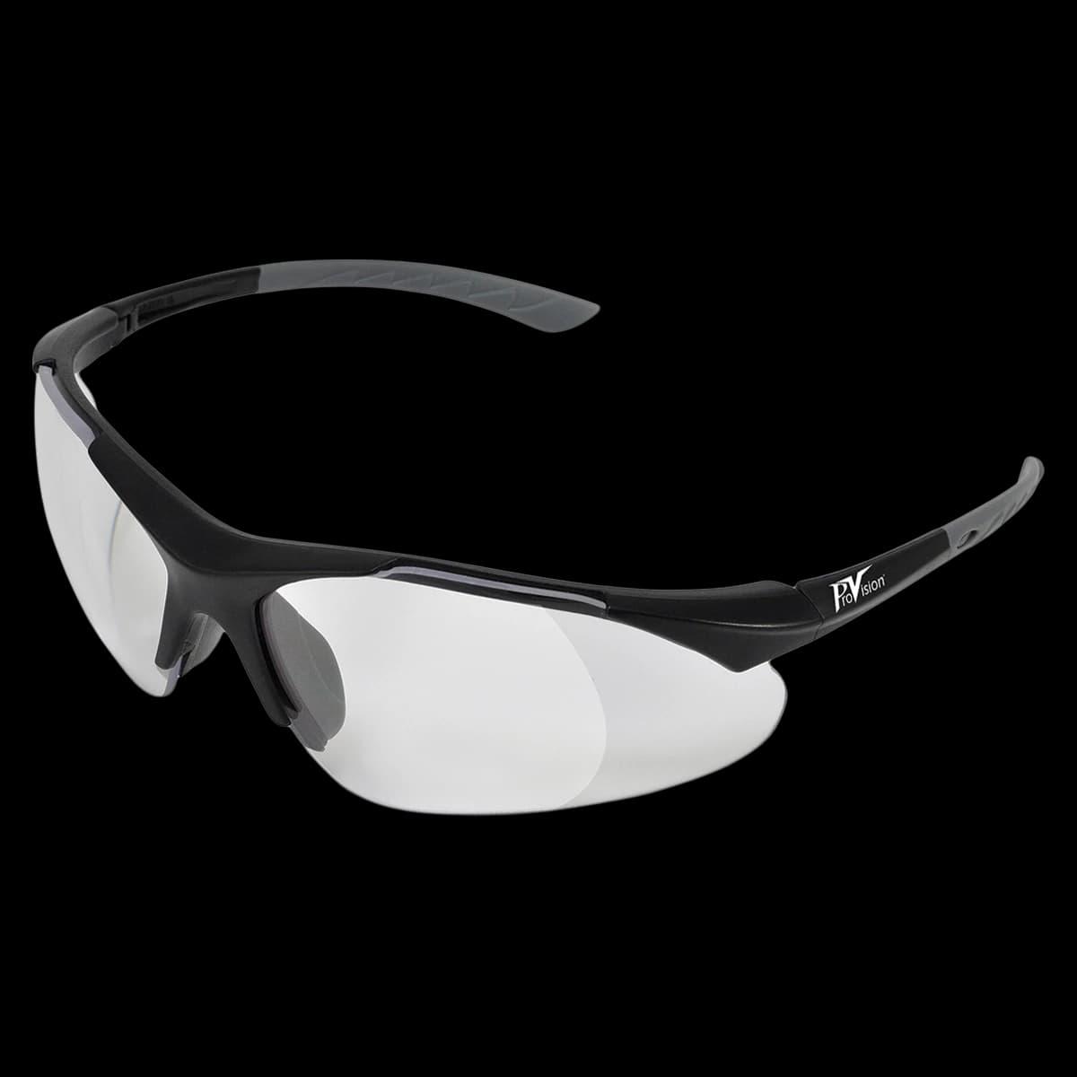 ProVision® Econo Loupes Bifocal Safety Eyewear, Black Frame/Clear Lens +2.0 Diopter, 3780C - ProVision® Econo Loupes Bifocal Safety Eyewear, Black Frame/Clear Lens +2.0 - Image 1
