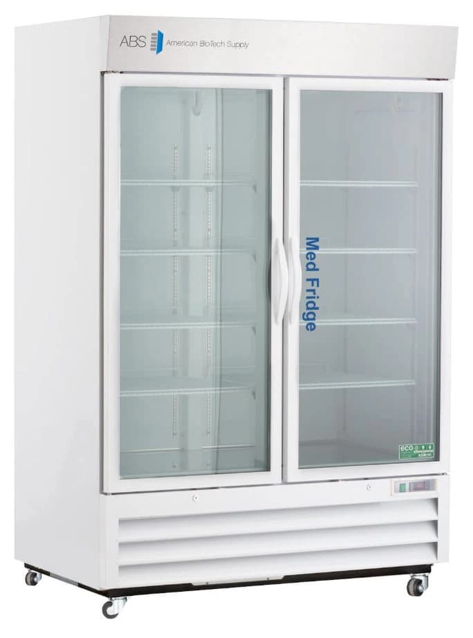 American Biotech Supply Pharm HC Refrigerator, 49 cu ft, 2 Glass Doors, Self-Closing, 2 to 8°C, Cycle Defrost - Pharm HC Refrigerator 49cf - Image 1