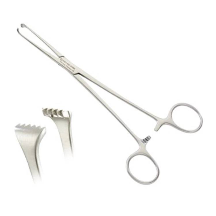 Euro-Med Allis Tissue Forceps, 7.5", 5x6 Teeth, Stainless Steel, Non-Sterile, Each - Forcep Allis Tissue 5x6 Teeth - Image 1