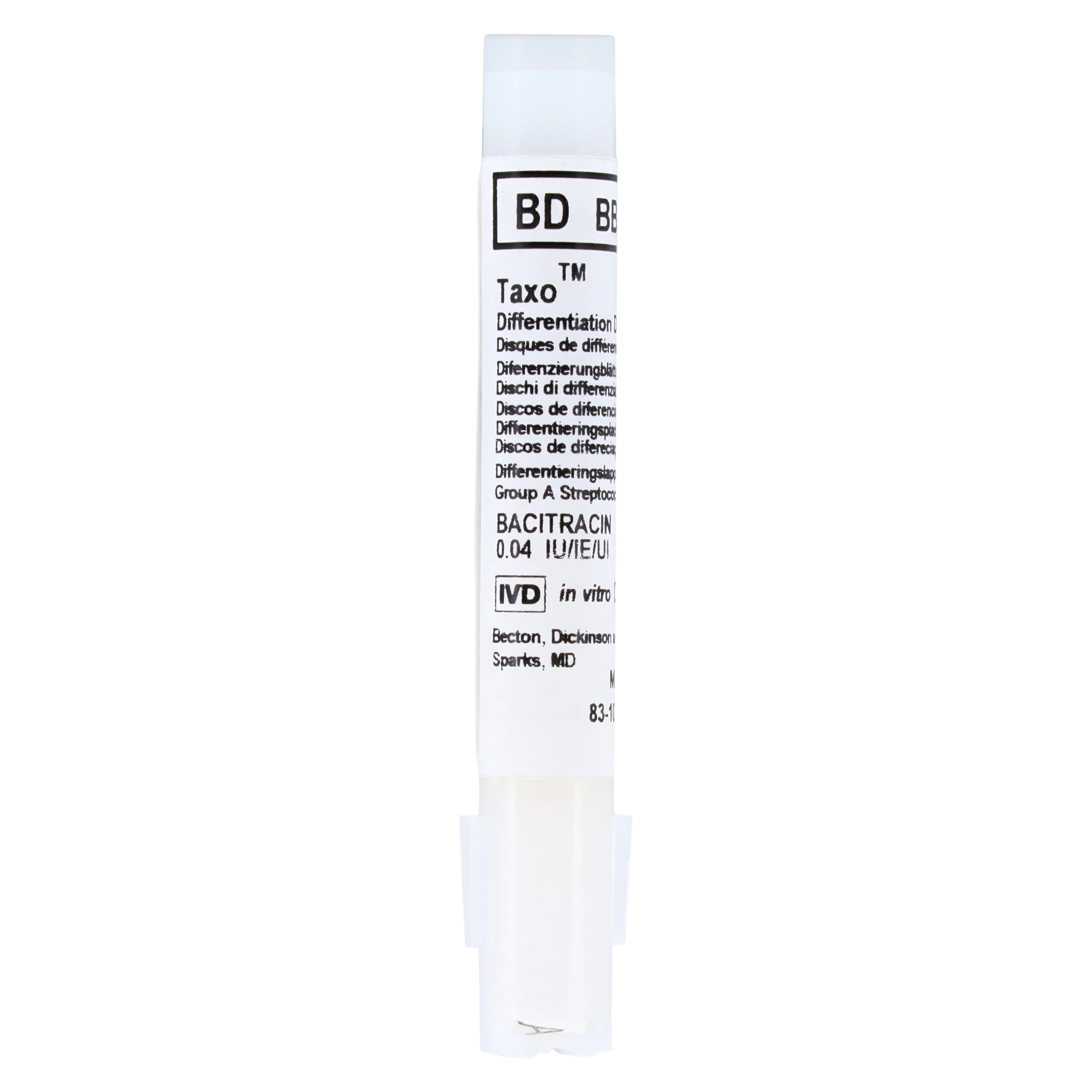 BD Taxo A Discs (Bacitracin Differentiation Discs), 50 Discs per Tube, 50/Tb thumbnail 3