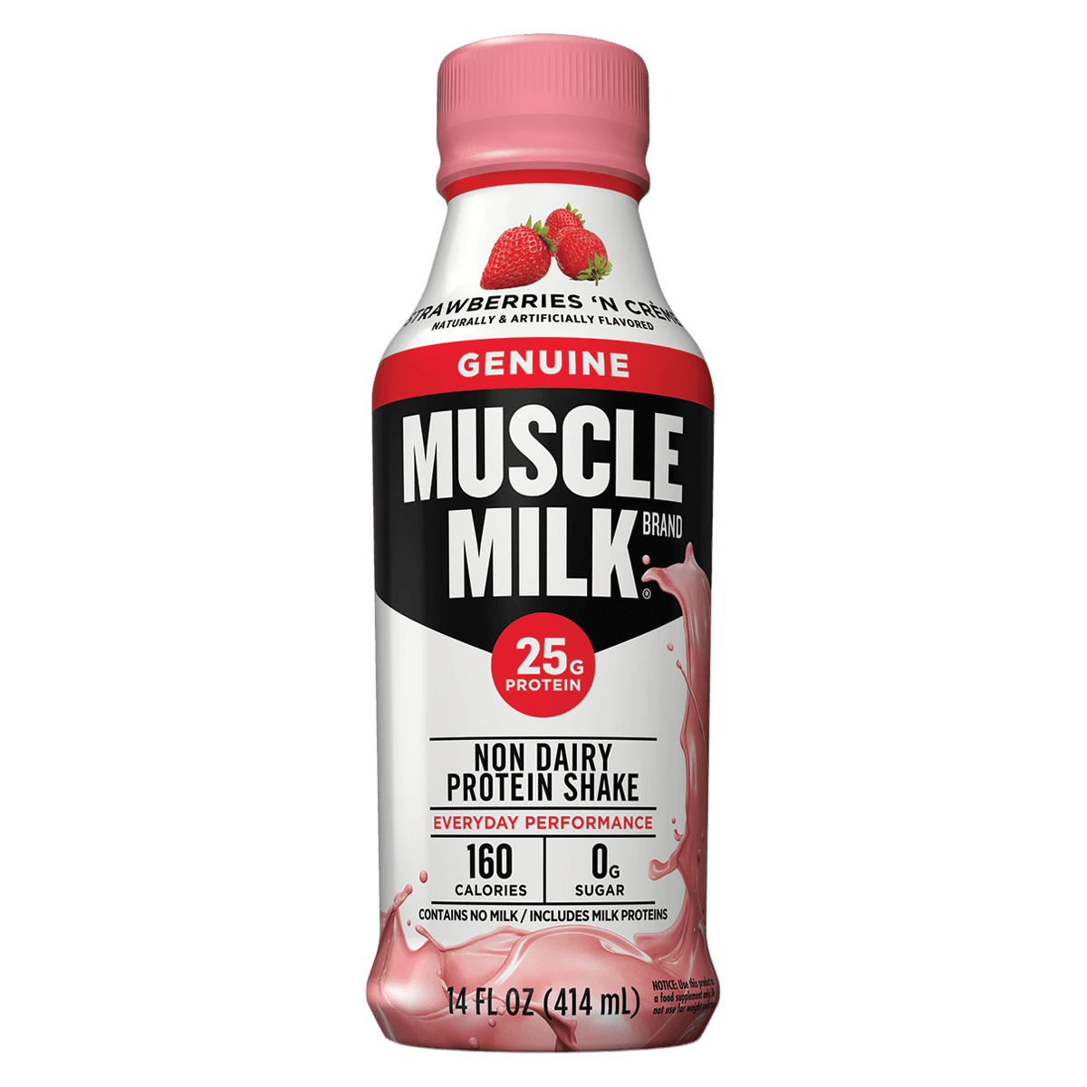 Muscle Milk Pro Series Protein Drink, Strawberry, 14 oz Bottle, 12/Case - Muscle Milk Pro 14 oz. Strawb - Image 1