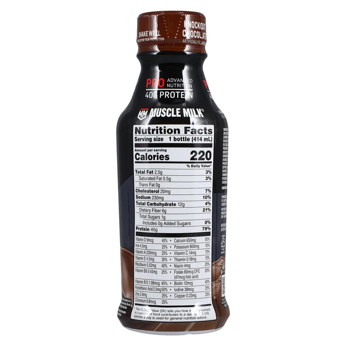 Muscle Milk Pro Knockout Chocolate Protein Drink, 14 oz, 12/Case - Muscle Milk Pro 14 oz. Knocko - Image 1