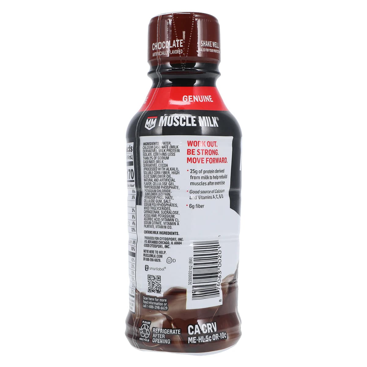 Muscle Milk Genuine Protein Drink, Chocolate, 14 oz Bottle, 12/Case thumbnail 3