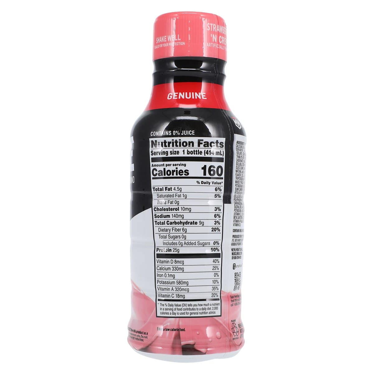 Muscle Milk Genuine Protein Drink, Strawberry, 14 oz Bottle, 12/Case thumbnail 2
