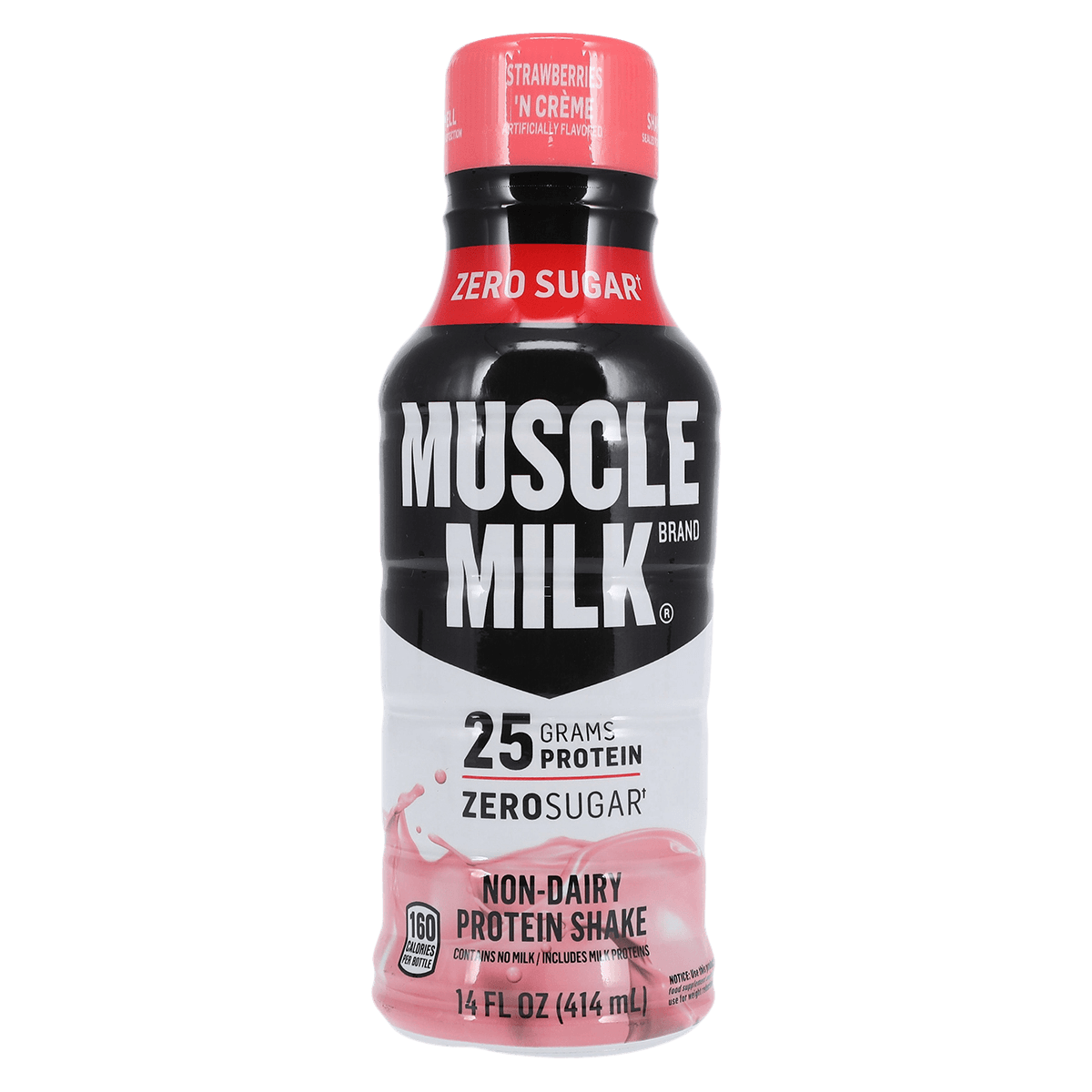 Muscle Milk Genuine Protein Drink, Strawberry, 14 oz Bottle, 12/Case - Muscle Milk Genuine RTD 14 oz - Image 1