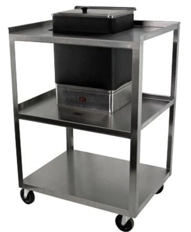 Ideal Medical Relief Pak Therapy Cart for Hydrocollator, Stainless Steel, 21x16x30" with 3" Swivel Casters - Cart Therapy f/Hydocltr E1 - Image 1