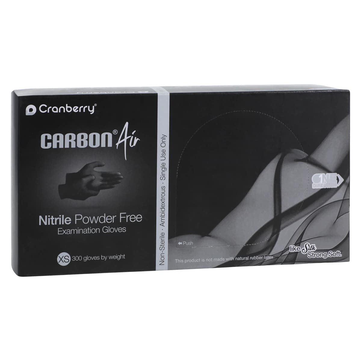 Carbon Air Nitrile Examination Gloves, Powder Free, Non-Sterile, X-Small, Black, 300/Box, CR3265 thumbnail 4