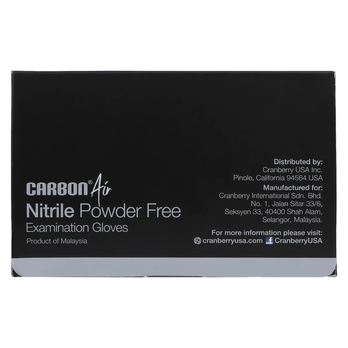 Carbon Air Nitrile Examination Gloves, Powder Free, Non-Sterile, X-Small, Black, 300/Box, CR3265 thumbnail 6