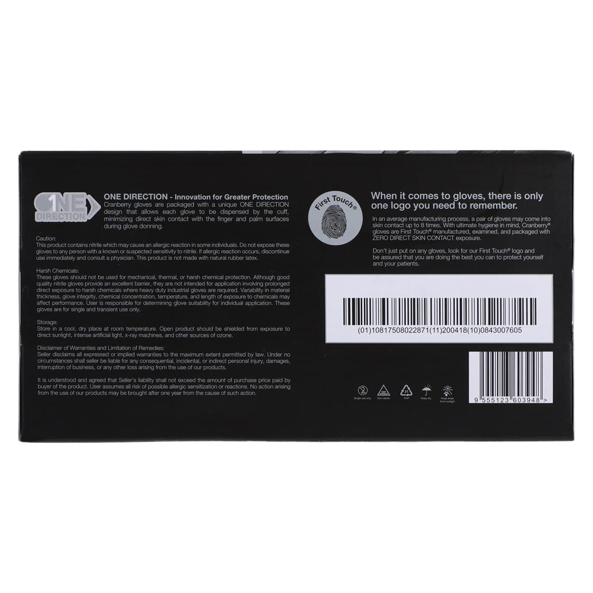 Carbon Air Nitrile Exam Gloves, Powder Free, Non-Sterile, Extra Large, Black, 250/Box, CR3269 thumbnail 8