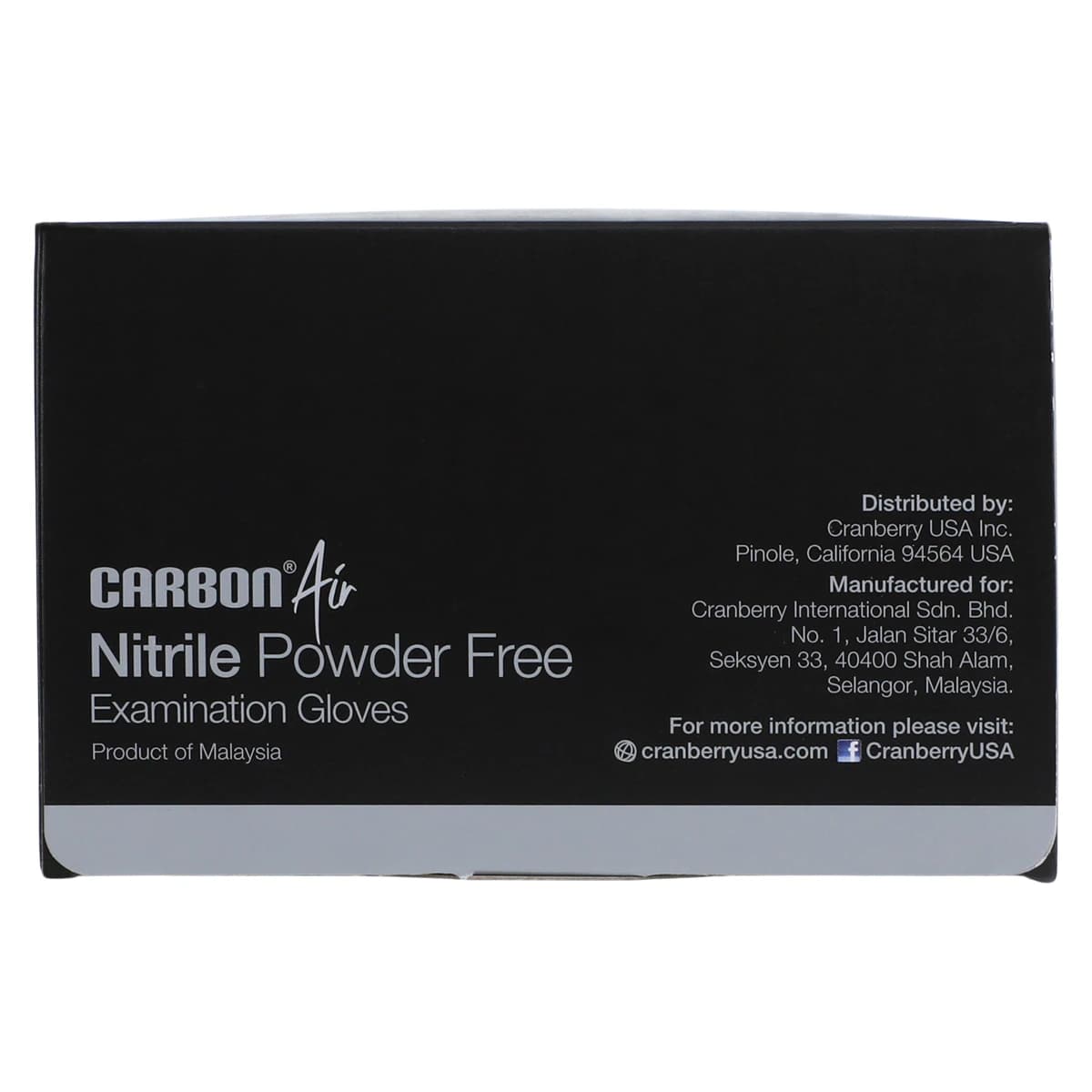 Carbon Air Nitrile Exam Gloves, Powder Free, Non-Sterile, Extra Large, Black, 250/Box, CR3269 thumbnail 6