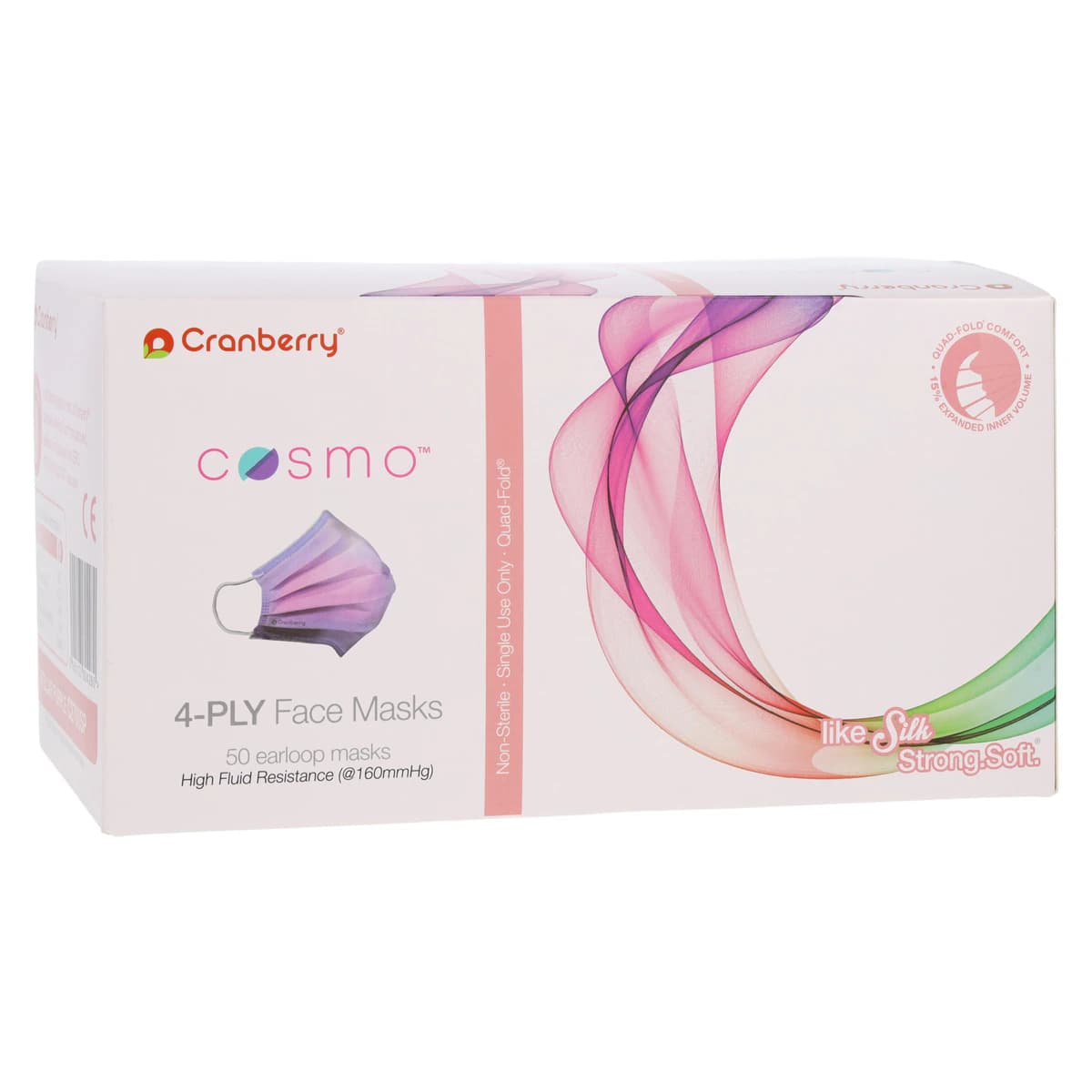 Cranberry Cosmo Procedure Face Mask, ASTM Level 3, Stellar Purple, 50/Box, C2700SP thumbnail 4