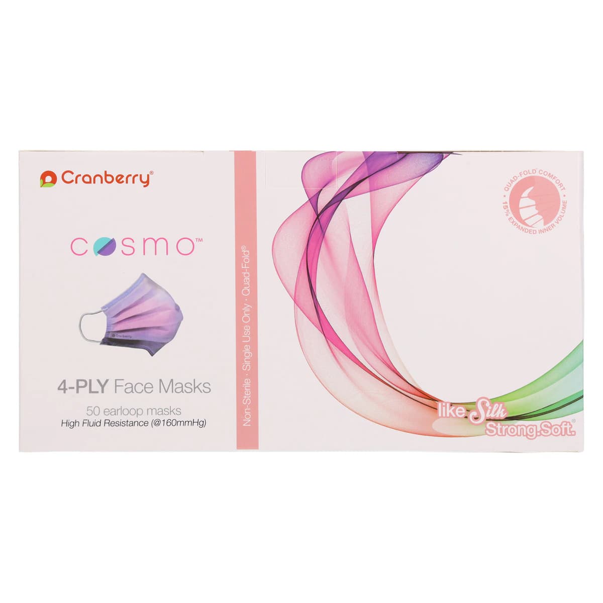 Cranberry Cosmo Procedure Face Mask, ASTM Level 3, Stellar Purple, 50/Box, C2700SP thumbnail 6