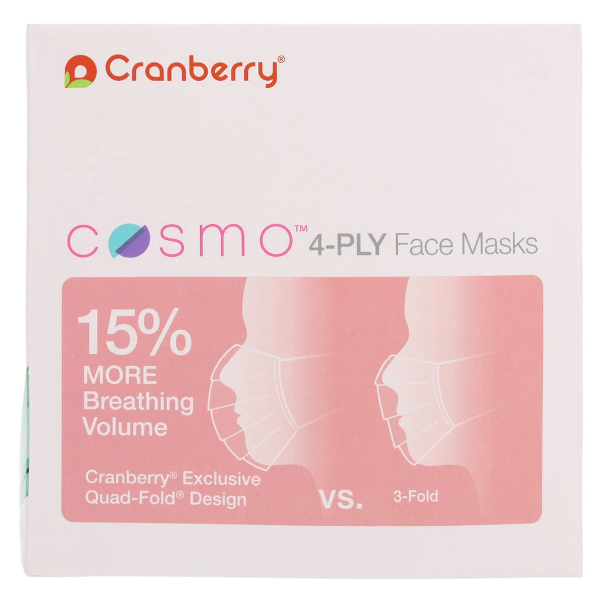 Cranberry Cosmo Procedure Face Mask, ASTM Level 3, Stellar Purple, 50/Box, C2700SP thumbnail 7