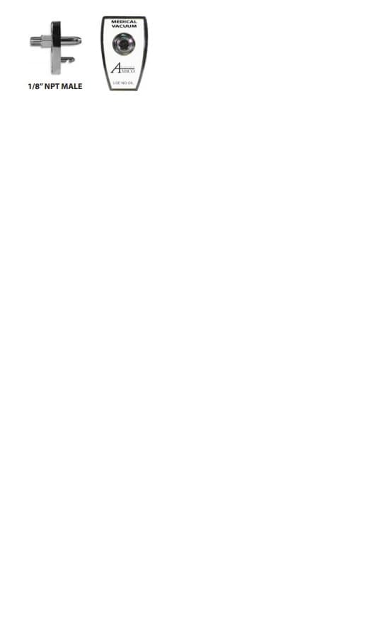 Amico Chemetron Vacuum Adapter, 1/8" NPT - Adapter Vacuum 1/8" NPT - Image 1
