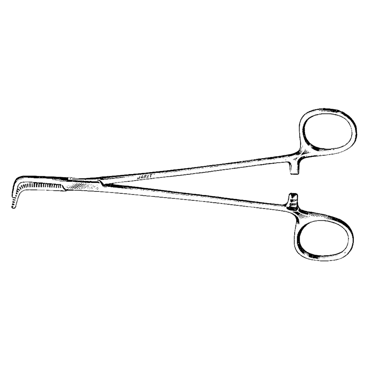 Jarit Meeker Clamp, 90 Degree Right Angle, 7-1/4" (18.4 cm), Stainless Steel, Each - Clamp Meeker 7.25" Right Angle - Image 1
