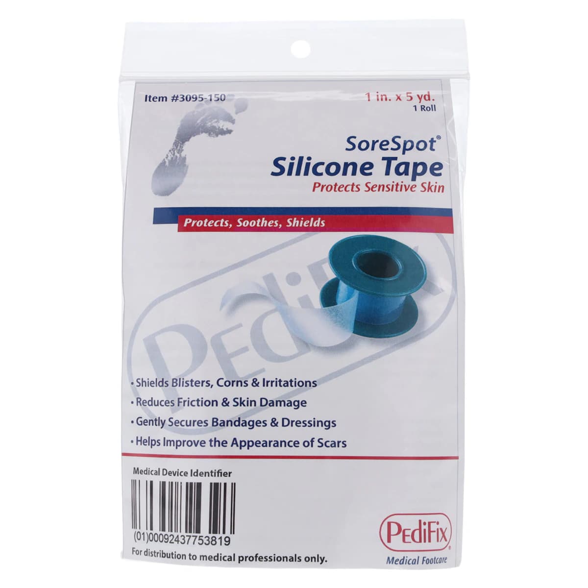SoreSpot Silicone Tape, 1" x 5 yd - SoreSpot Silicone Tape - Image 1