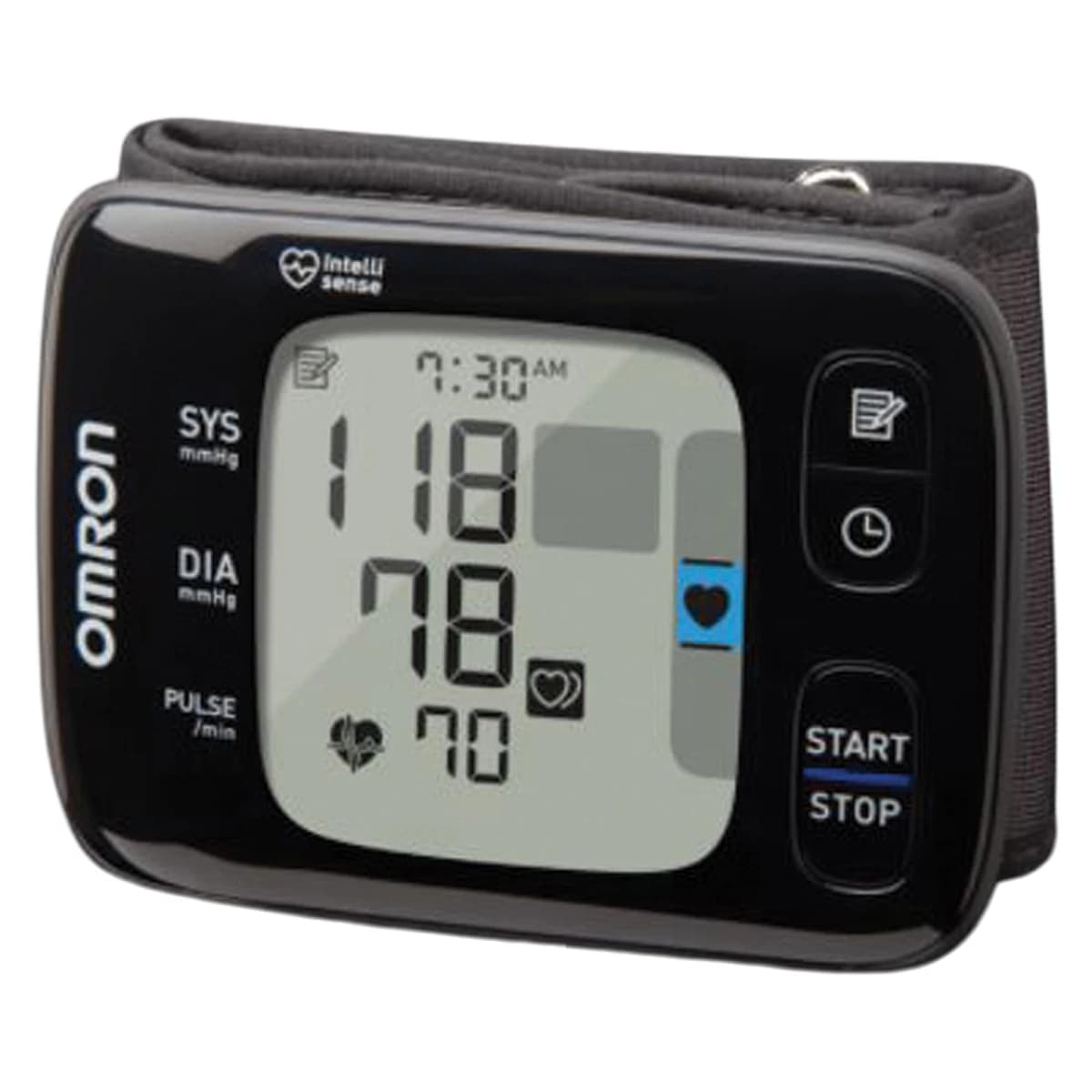 Omron 7 Series Advanced Accuracy Wrist Blood Pressure Monitor, Black/Gray, Digital LCD Display, Each - Monitor BP Home Wireless Bltth - Image 1