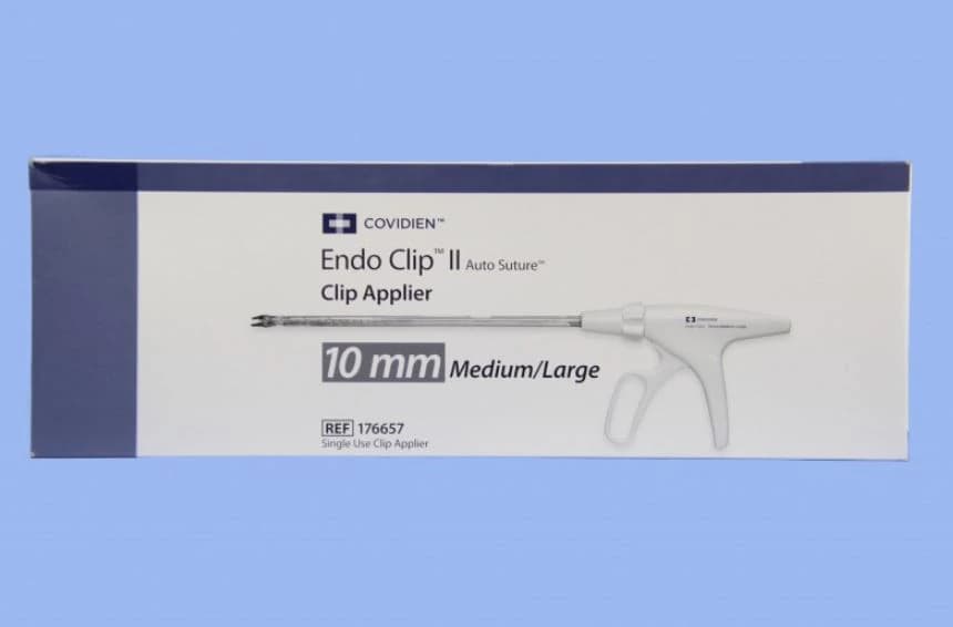 Medtronic Endo Clip II 10mm Clip Applier, Pistol Grip, Single-Use (Metal/Plastic) - Applier Clip Endo Pistol Grip - Image 1