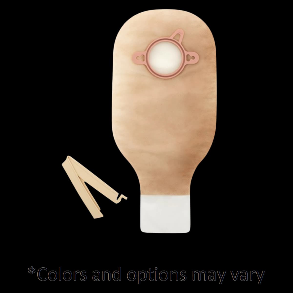 Hollister New Image 12" Ostomy Pouch, Ultra Clear/Green, 2-Piece, Match Green - Pouch Ostomy Match Green - Image 1