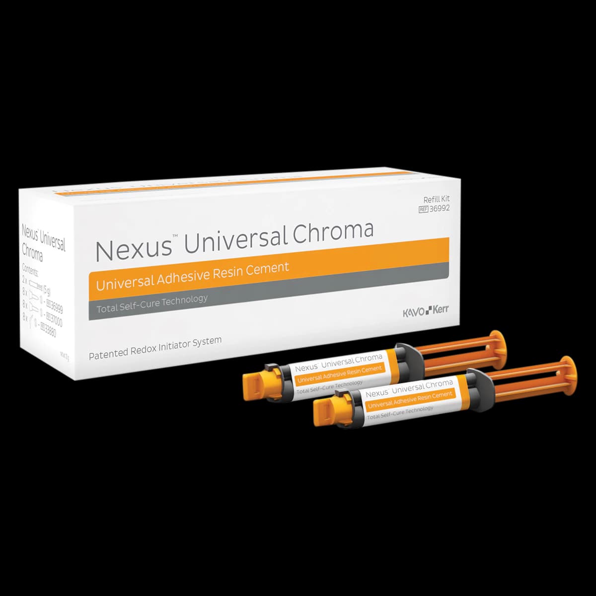 Kerr Nexus Universal Clear with Chroma Refill Kit, 2 x 5g Double Syringes, #36992 - Nexus Universal Clear with Chroma Refill Kit - Image 1
