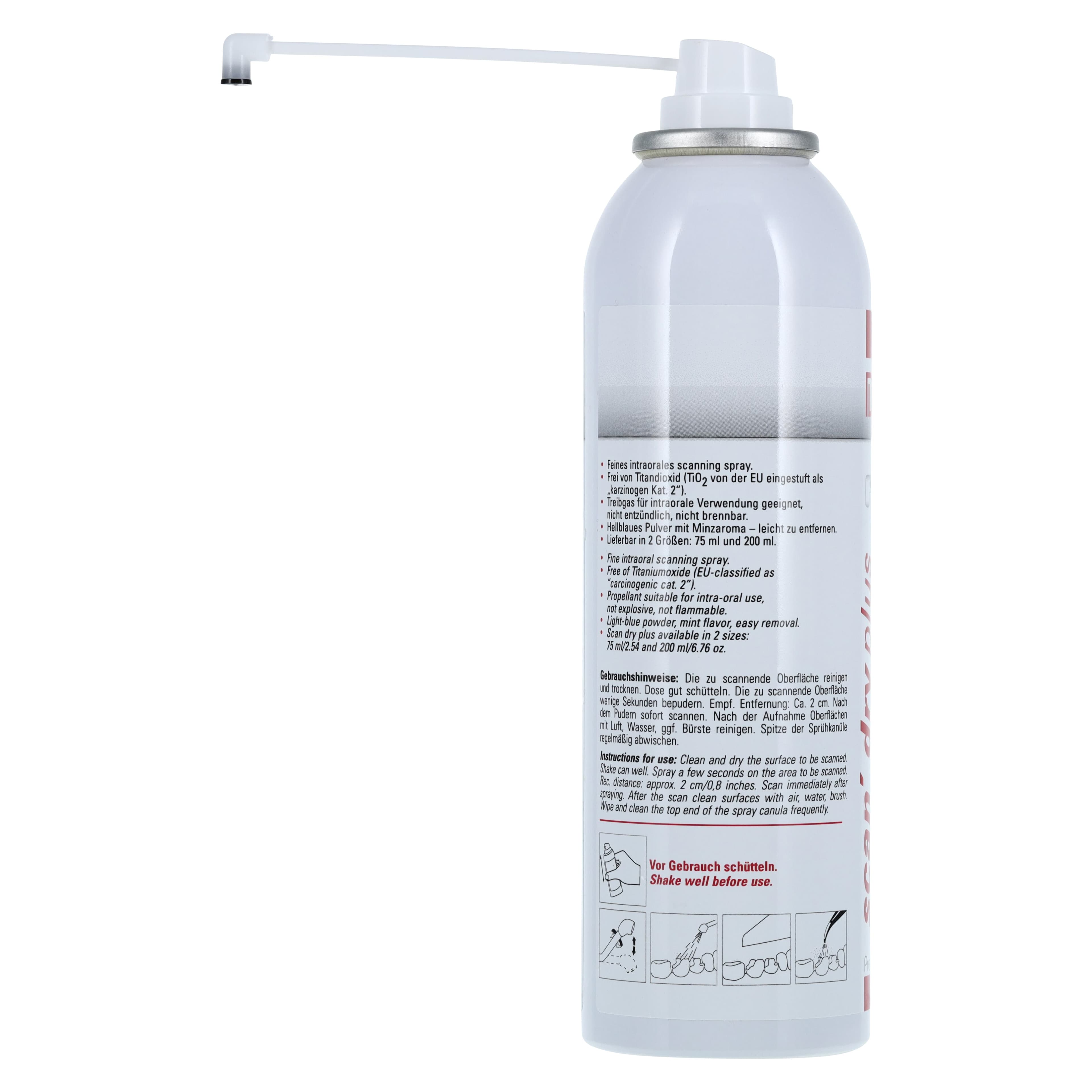 Scan Dry Plus Intraoral Scanning Spray, 200 mL Can with 2 Tips thumbnail 4