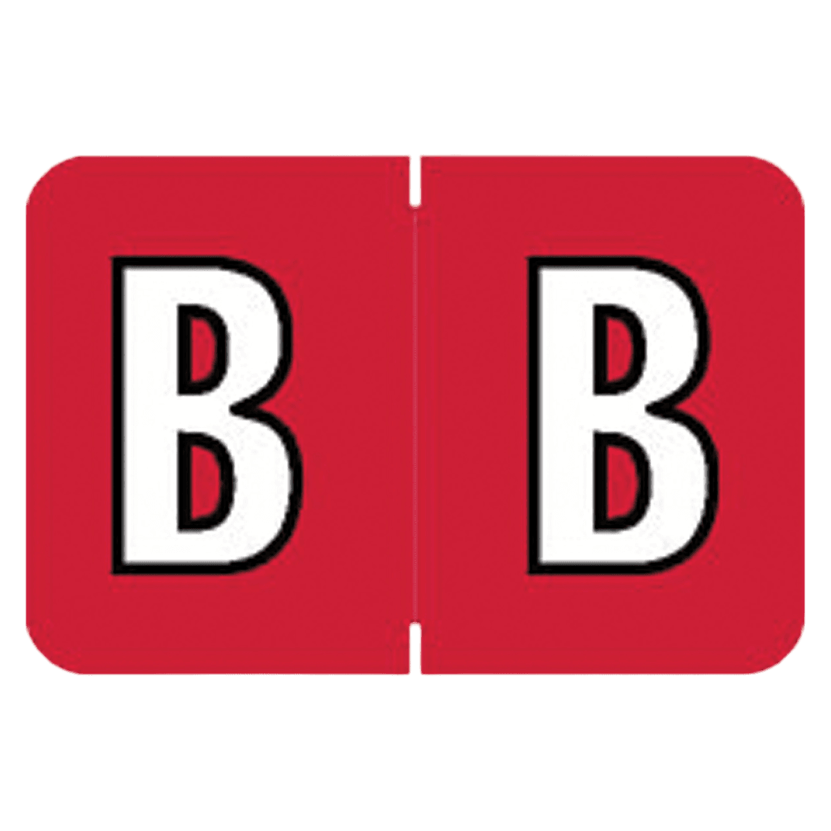 Colwell Compatible "B" Label, Red, Alphabetic, 1" H x 1.5" W, 225/Pack - Colwell Compatible "B" Label - Image 1