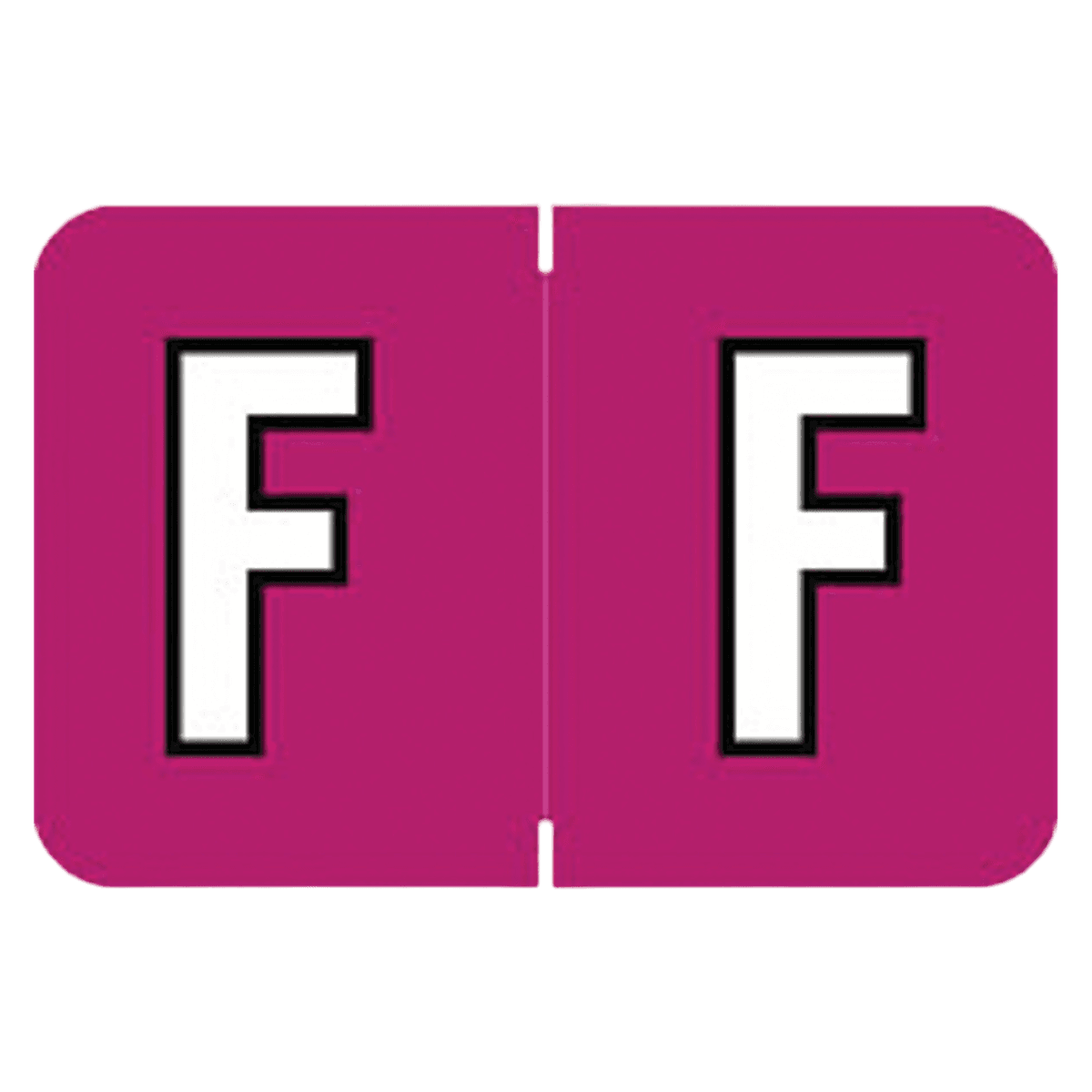 Colwell Compatible "F" Label, Violet Jewel Alphabetic, 1" H x 1-1/2" W, 225/Pack - Colwell Compatible "F" Label - Image 1