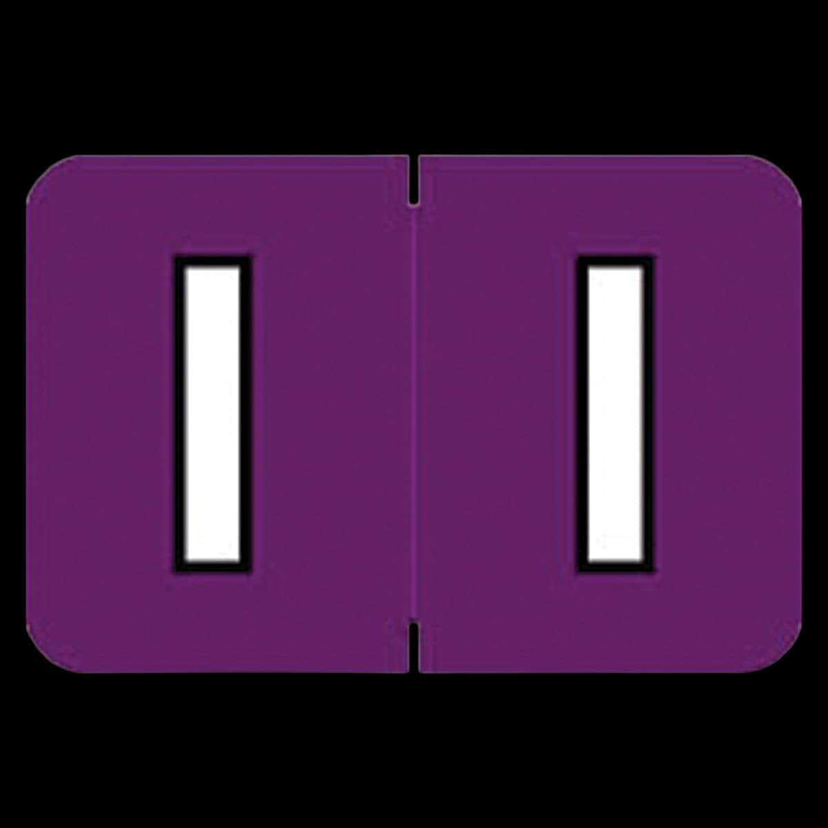Colwell Compatible "I" Label, Purple Jewel Alphabetic, 1" H x 1-1/2" W, 225/Box - Colwell Compatible "I" Label - Image 1