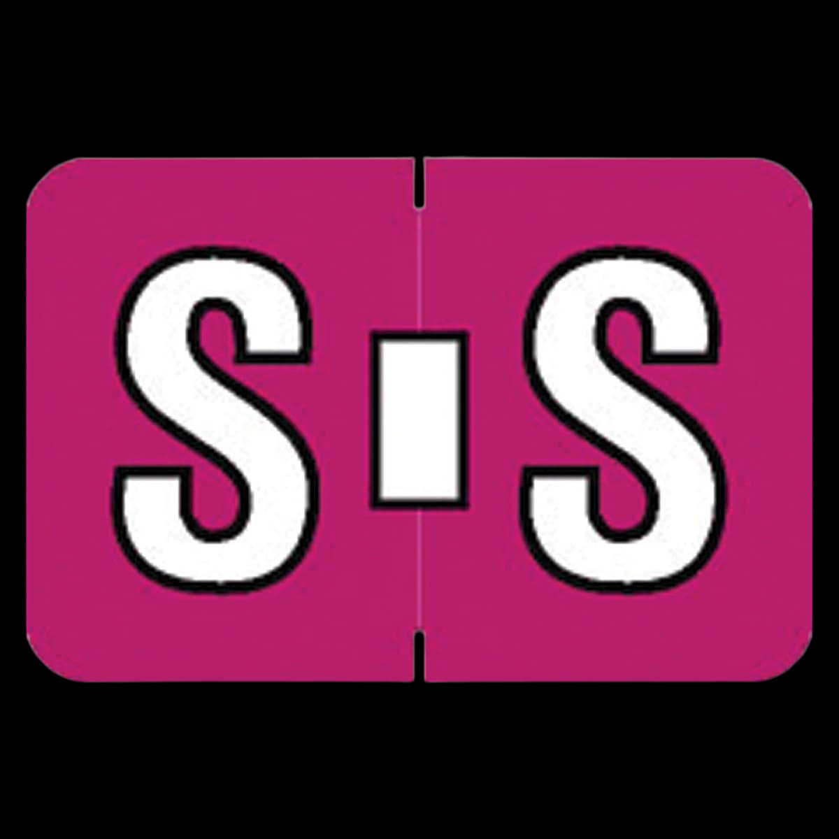Colwell Compatible "S" Label, Violet Jewel Alphabetic, 1" H x 1.5" W, 225/Pack - Colwell Compatible "S" Label - Image 1