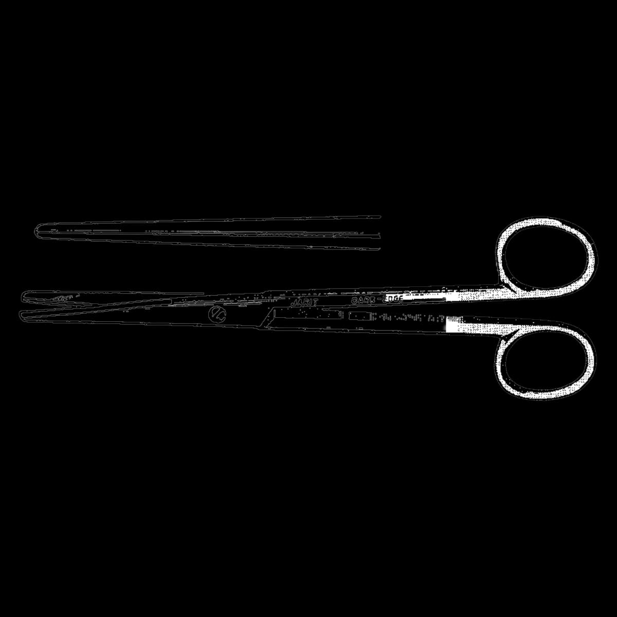 Jarit Mayo Surgical Scissors, Straight, 6.25" (6-1/4"), Stainless Steel, Non-Sterile, Reusable - Scissors Mayo Carb-Edge 6.25" - Image 1