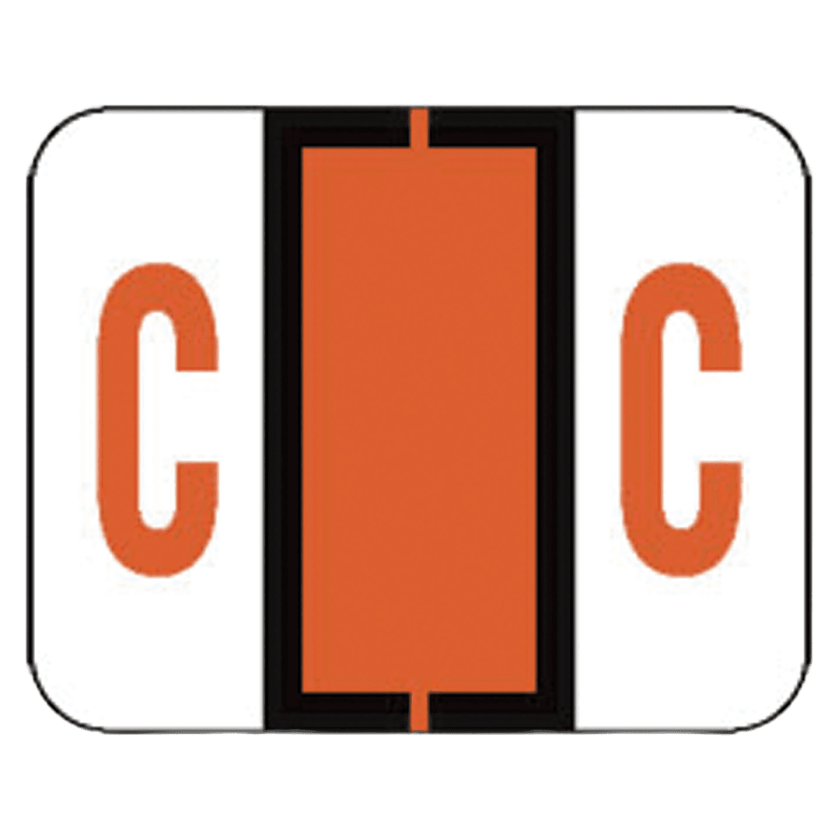 Tab Compatible "C" Label End Tab, 120/Package - Tab Compatible "C" Label EndTb - Image 1