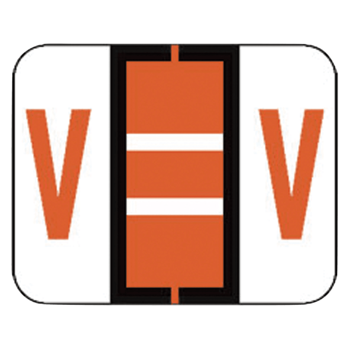 Tab Compatible "V" Label End Tab, 120/Package - Tab Compatible "V" Label EndTb - Image 1