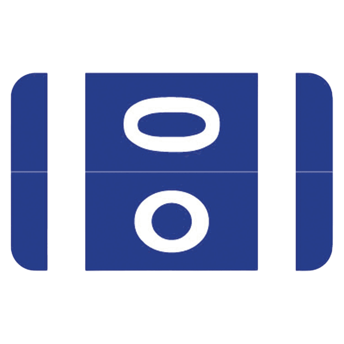 Dark Blue O Label Smead System ACC/ACCS Series Match, 1" H x 1-5/8" W, Polylaminated, Pack of 100 - Dark Blue O Label Smead System ACC/ACCS Series Match Pack of 100 - Image 1