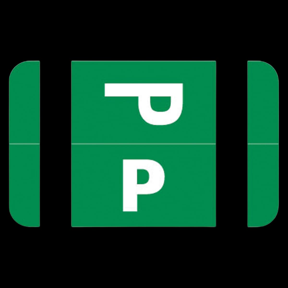 Smead ACC "P" End-Tab Label, 100/Package - Smead ACC "P" End-Tab Label - Image 1