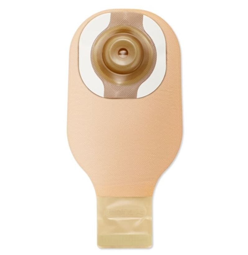 Hollister Premier One-Piece Ostomy Pouch, Pre-Sized, 12" Length, Beige, 1" Flange - Pouch Ostomy Pre-Sized 1" - Image 1