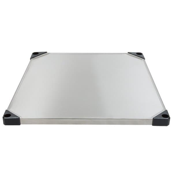 InterMetro Industries Solid Storage Shelf, Stainless Steel, 24" x 24" - Shelf Storage Solid 24x24" - Image 1