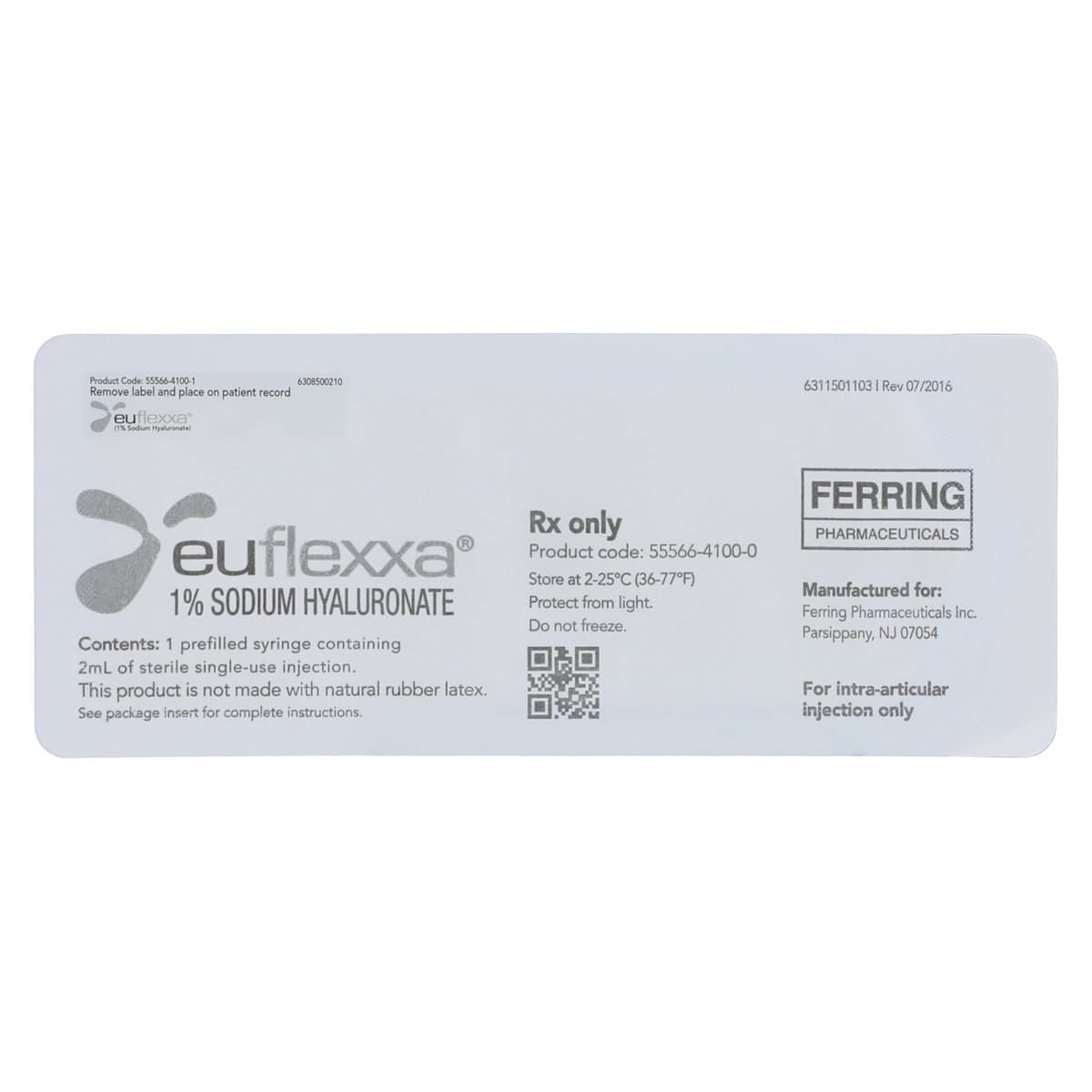 Euflexxa PF Prefilled Syringe, 10 mg/mL, 2 mL, Single-Use thumbnail 4