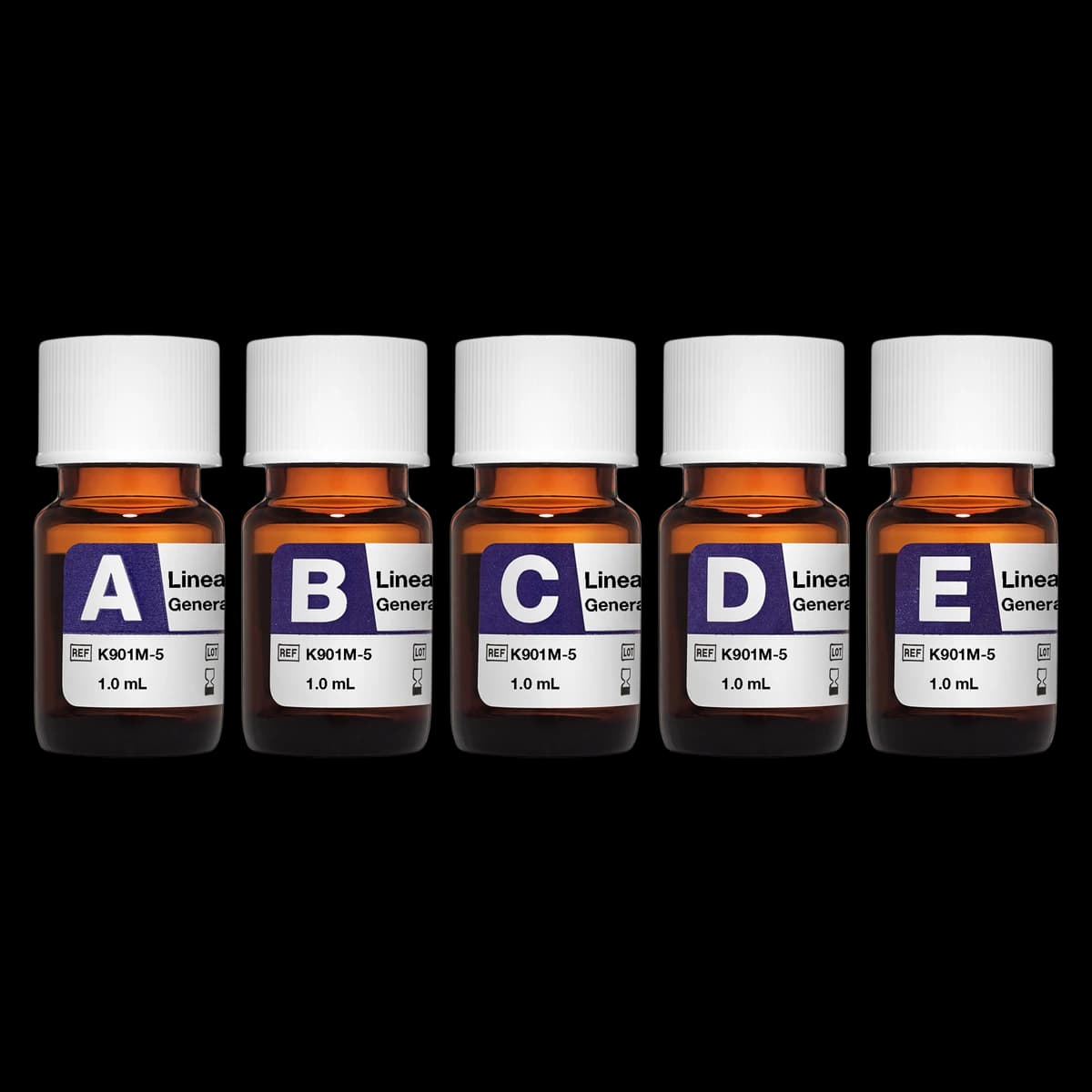 Linearity FD Gen Chem 2, 5 Levels (A-E), Freeze Dried, 5x1mL Kit, 5/Box - Linearity FD Gen Chem 2 - Image 1