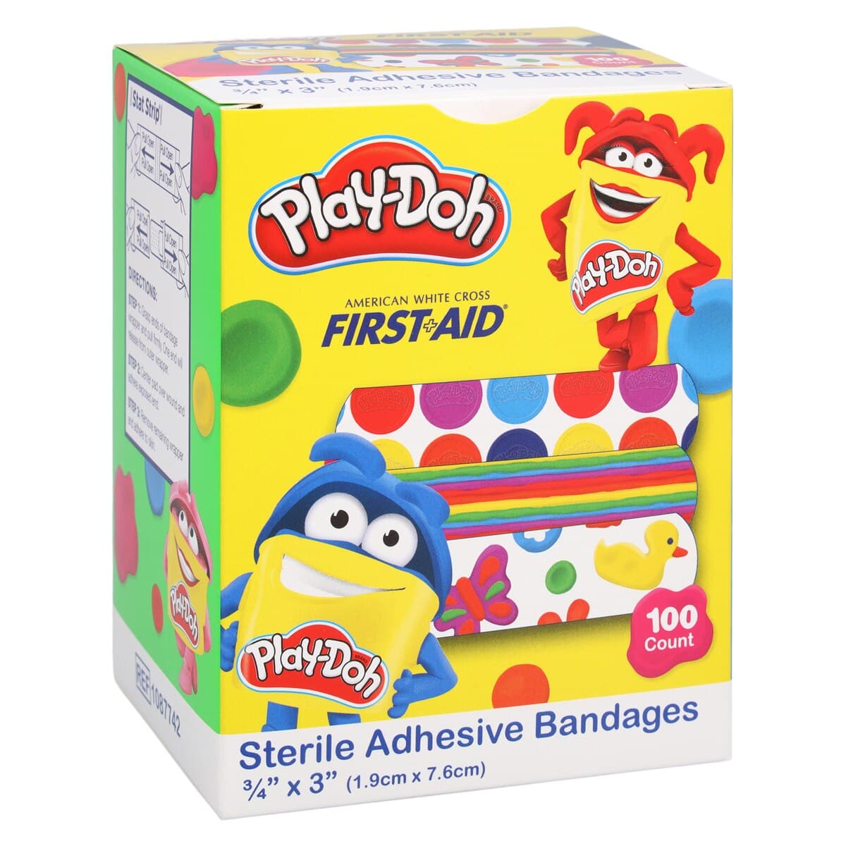 Dukal Stat Strip Adhesive Bandage, Plastic, 3/4" x 3", Play-Doh Color, Sterile, 100/Box thumbnail 2