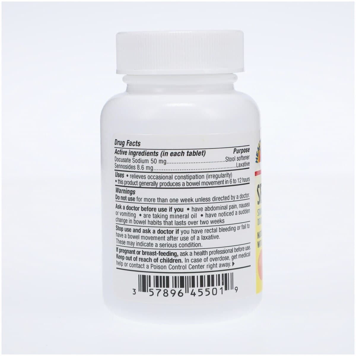 Geri-Care Docusate Sodium/Senna Tablets, 50mg/8.6mg, 100/Bottle thumbnail 2