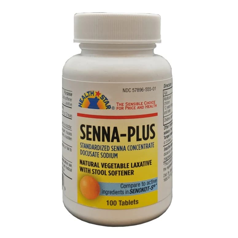 Geri-Care Docusate Sodium/Senna Tablets, 50mg/8.6mg, 100/Bottle - Docusate Sodium/ Senna Tablets - Image 1