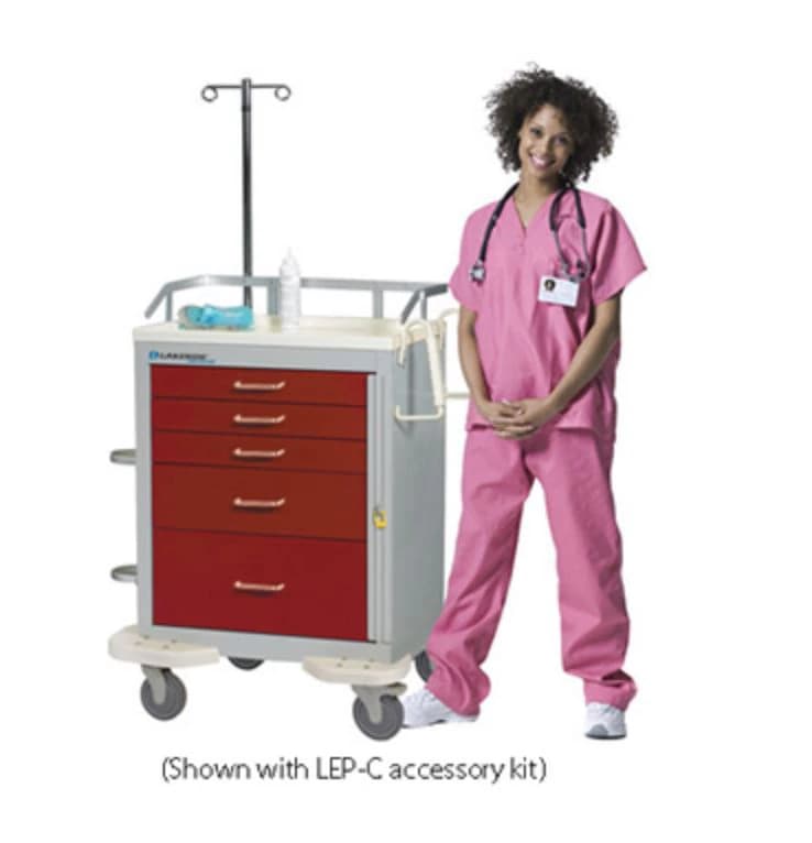 Lakeside Classic Emergency Cart, 5 Drawer, Breakaway Lock, 32x25x39.75" - Cart Med 2-Tn Brkwy Lck 5 Drwr - Image 1