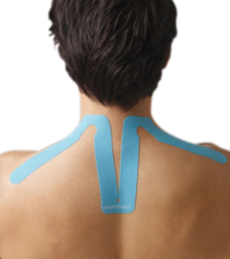 SpiderTech Kinesiology Tape, Cotton, 7" x 4.5", Black, Latex-Free, Each - Spider Tech kinesiology tape - Image 1