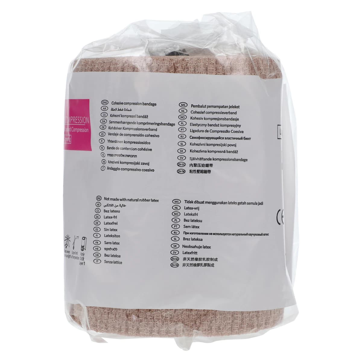 CoFlex TLC Compression Bandage Kit, Foam/Elastic, 4" x 7 yds, Tan/White, 8/Case thumbnail 4