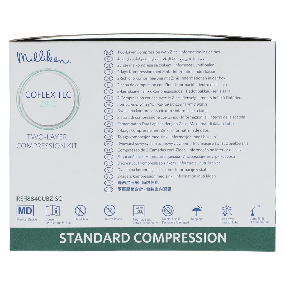 CoFlex TLC Compression Bandage Kit, Foam/Elastic, 4" x 7 yds, Tan/White, 8/Case thumbnail 7