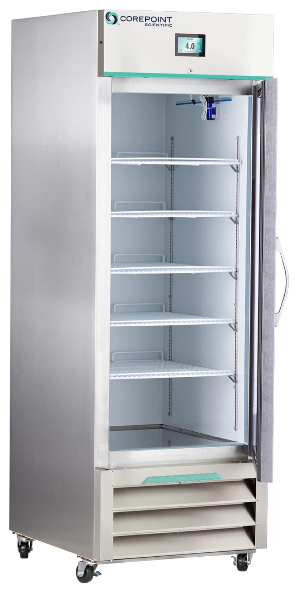 Corepoint Scientific Lab/Medical Refrigerator, Glass Door, 23 Cu Ft, 1-10°C, Right Hinge, Cycle Defrost thumbnail 2