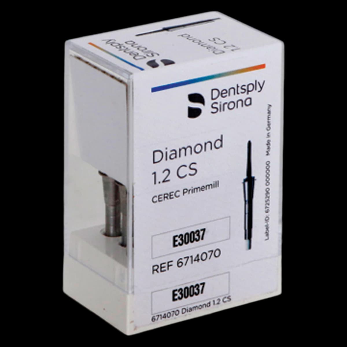 CEREC Primemill Diamond Milling Bur, 1.2 CS, 1.2 mm, 6/Pack, 6714070 thumbnail 2