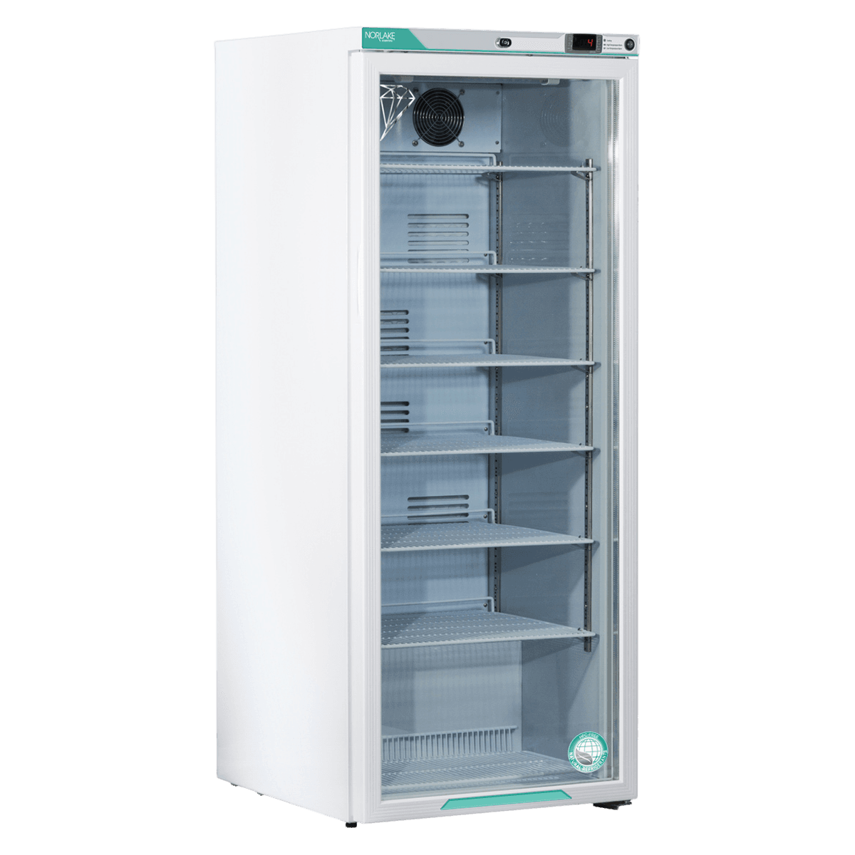 Corepoint Scientific White Diamond Lab Fridge, 10.5 Cu Ft, Glass Door, Right Hinge, 1-10°C, Cycle Defrost - White Diamond Lab Fridge - Image 1