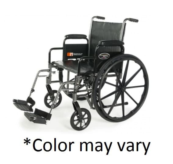 Graham-Field Traveler SE Plus Manual Wheelchair with Swing-Away Footrests and Desk Arms, 300 lb Capacity - Wheelchair Swg Footrst/DeskArm - Image 1
