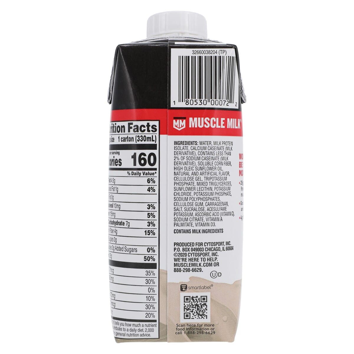 Muscle Milk Genuine Protein Shake, Vanilla, Ready-to-Drink, 11 oz Carton, 12/Case thumbnail 2